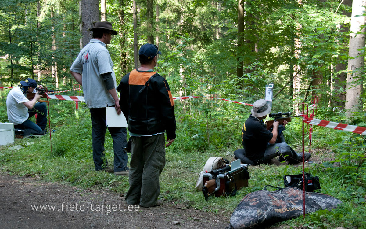 Shooting line: two posts between which competitors must shoot from.